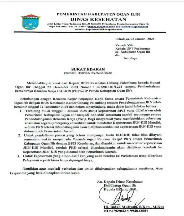 Polemik Tunggakan BPJS: Layanan Kesehatan di Ogan Ilir Terhenti Jelang HUT ke-21