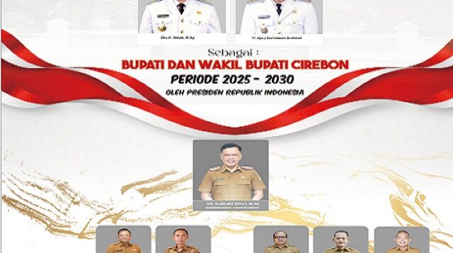 Sekretariat Daerah Kabupaten Cirebon Ucapkan Selamat atas Pelantikan Drs. H. Imron M. Ag dan H. Agus Kurniawan Budiman sebagai Bupati dan Wakil Bupati Periode 2025-2030