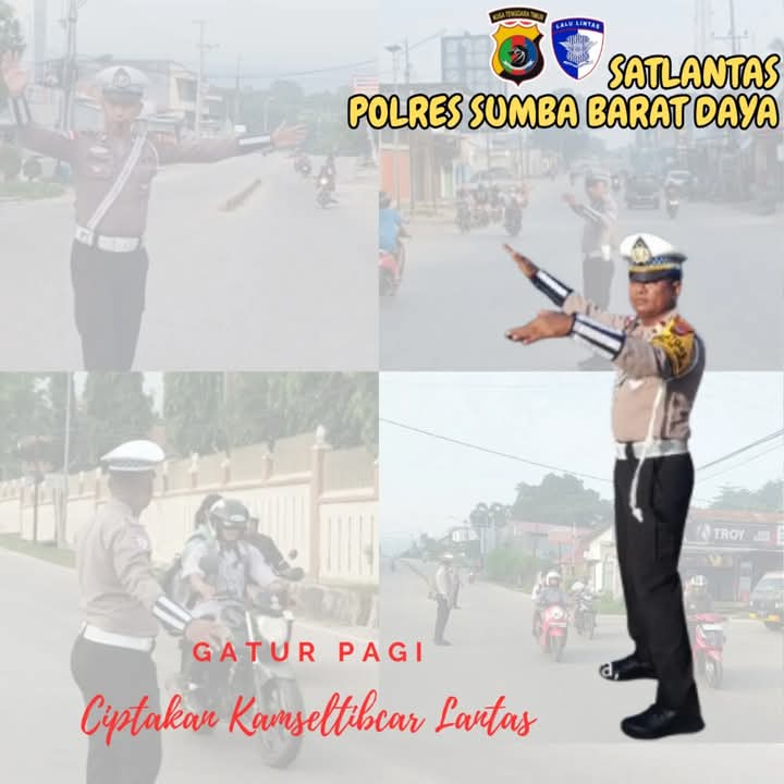 Gatur Pagi Ciptakan Kamseltibcar lantas di Wilayah Kota Tambolaka