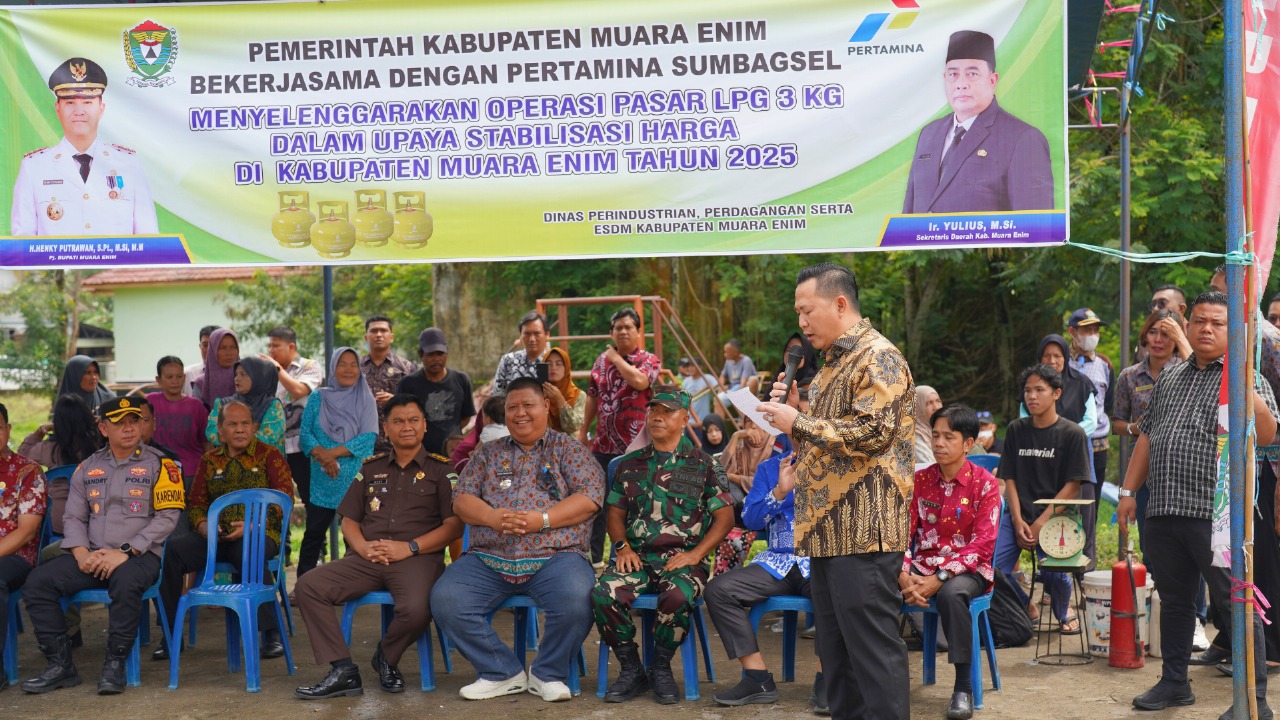 Pemkab Muara Enim Bersama Pertamina Gelar Operasi Pasar Elpiji Bersubsidi