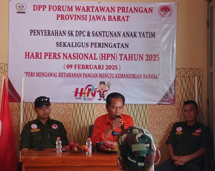 Peringati HPN, DPP Forum Wartawan Priangan (FORWAPI) Gelar Santunan Anak Yatim dan Penyerahan SK DPC