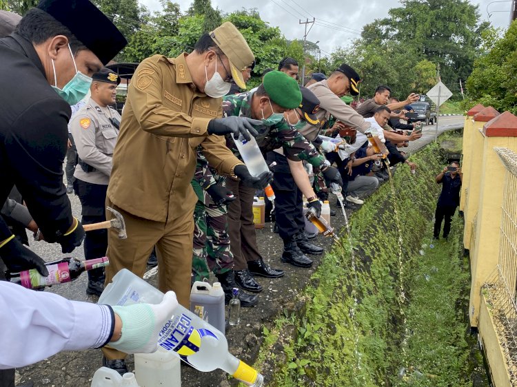 Pemusnahan Barang Bukti Hasil Operasi Cipta Kondisi di Wilayah Hukum Polres Sumba Barat