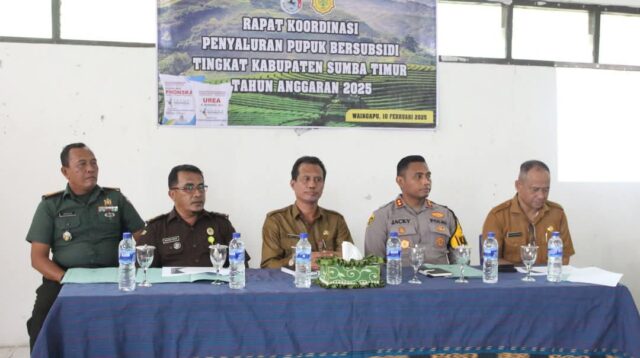 Dandim 1601/ST Diwakili Pasiter Hadiri Rapat Koordinasi Penyaluran Pupuk Subsidi Tahun 2025
