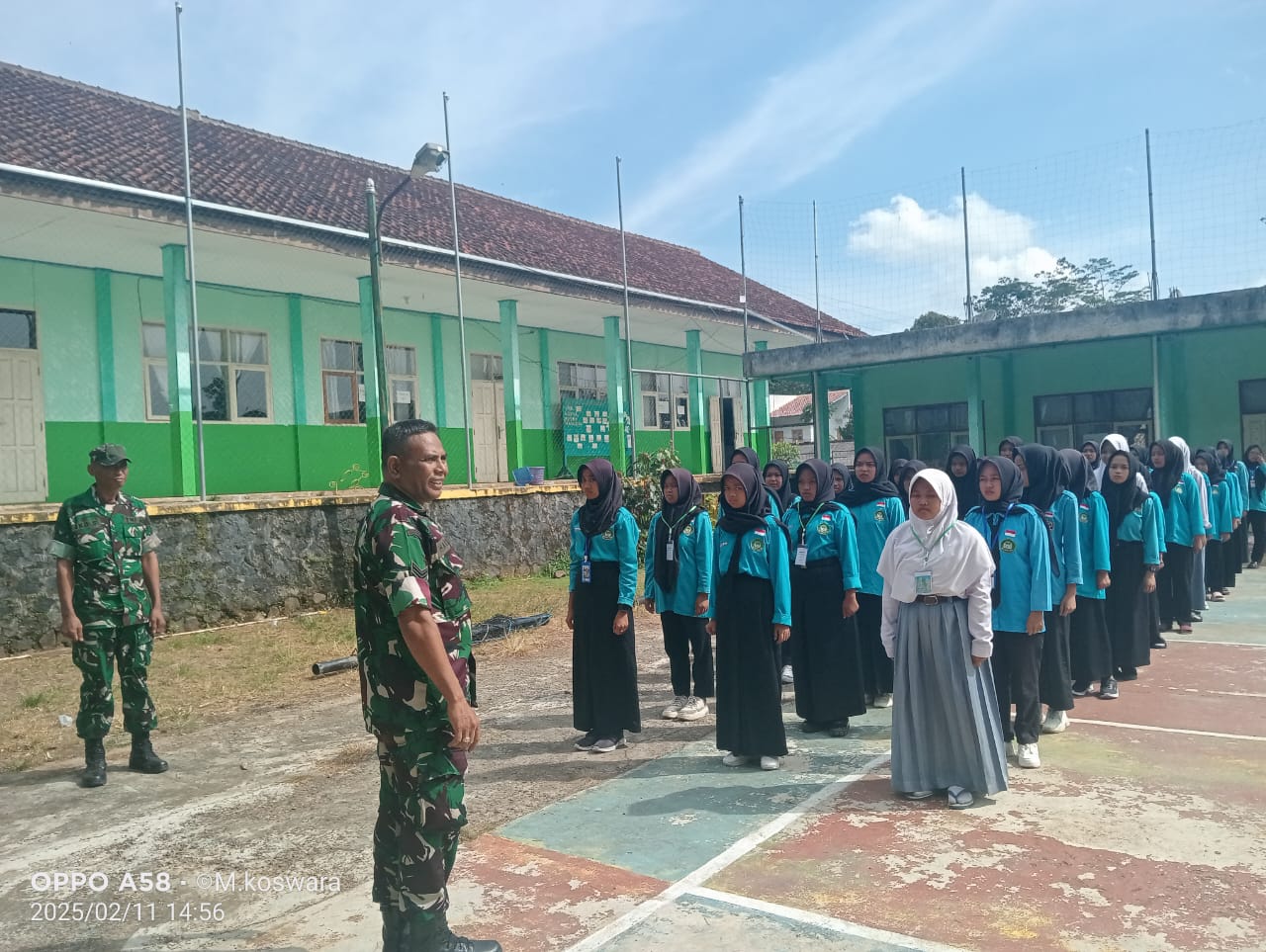 Kegiatan Sosialisasi Wasbang dan LDKS di SMK Karya Putra Manggala