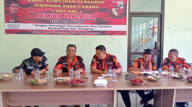 Rapat Pemilihan Pengurus Pemuda Pancasila Pimpinan Anak Cabang Kecamatan Salopa,