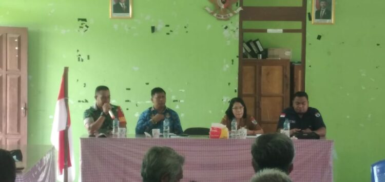 Babinsa Hadiri Rapat Sosialisasi Persiapan TMMD Ke - 123 Kecamatan Pahunga Lodu T.A 2025