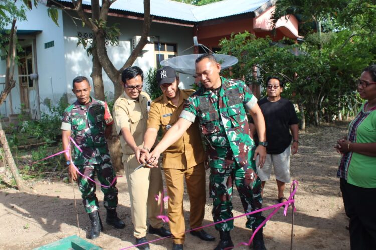 Dandim 1601/Sumba Timur Ikuti Vicon Peresmian Program TNI Manunggal Air