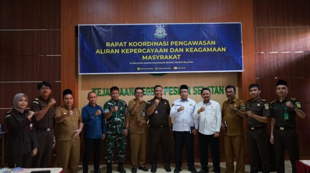 Cegah Potensi Aliran Kepercayaan dan Keagamaan Menyimpang, Kejari Pessel Gelar Rapat Koordinasi Tim PAKEM