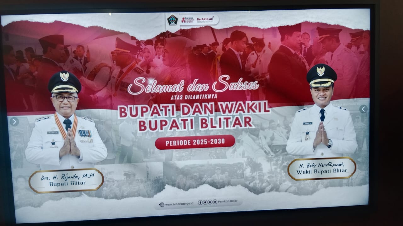 Penyambutan Bupati Rijanto dan Wakil Bupati Becky Herdiansah di Pendopo Ronggo Hadi Negoro