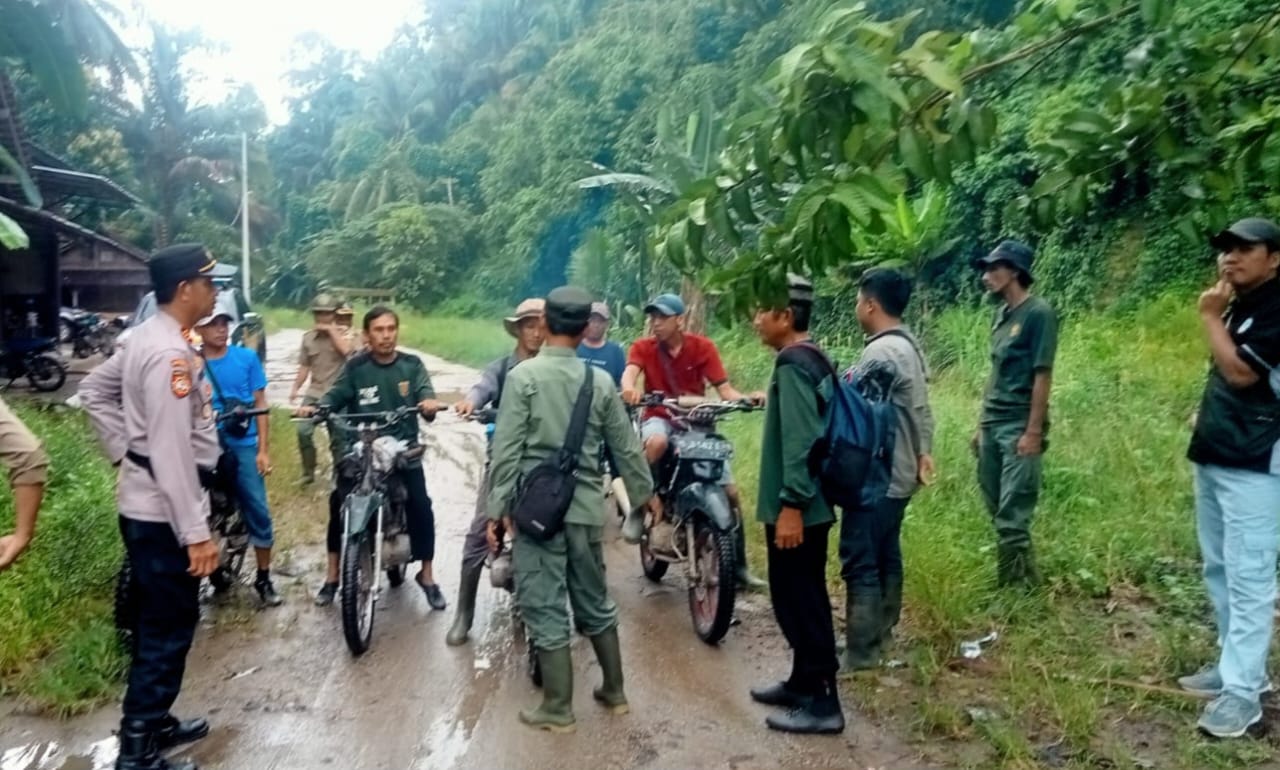 Polsek Semaka Bersama Tim Gabungan Giring Gajah Liar Kembali ke Hutan TNBBS