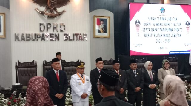 Sertijab Bupati dan Wakil Bupati  serta Sidang Paripurna DPRD Kabupaten  Blitar Dihadiri Sekda Provinsi Jatim