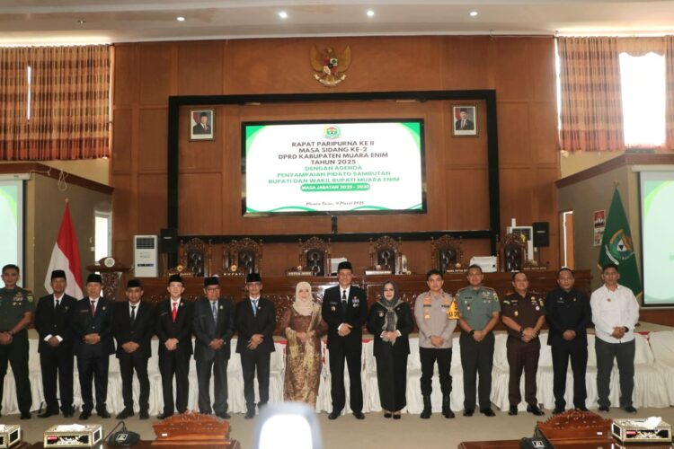 Pidato Perdana, Bupati dan Wabup Muara Enim Ajak DPRD Bersinergi Wujudkan Muara Enim MEMBARA