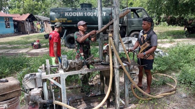 Wujudkan Air Bersih, Satgas TMMD Sumba Timur Kebut Pengeboran Sumur