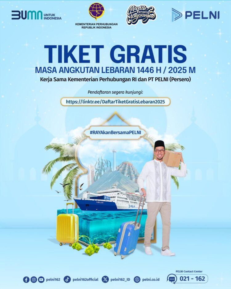 PT. Pelni Bima Buka Pelayanan Mudik Gratis Idul Fitri 1446 H/2025 M,