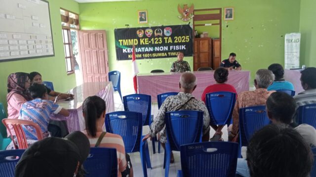 Satgas TMMD Ke-123 Kodim 1601/Sumba Timur, Berikan Penyuluhan Wawasan Kebangsaan