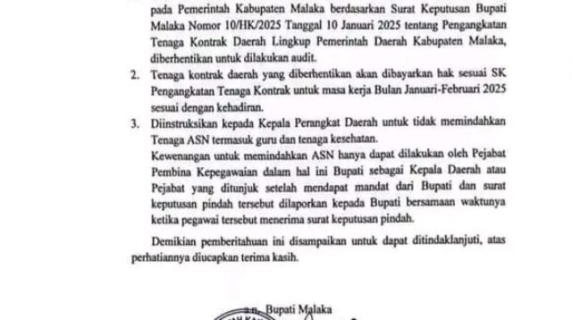 Teda Malaka Resmi Di Berhentikan Oleh Pemkab Malaka -Ini Alasannya