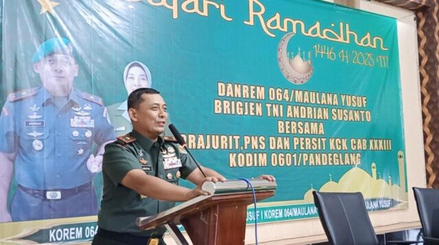 Danrem 064/Maulana Yusuf, Lakukan Safari Ramadan di Kodim 0601/Pandeglang