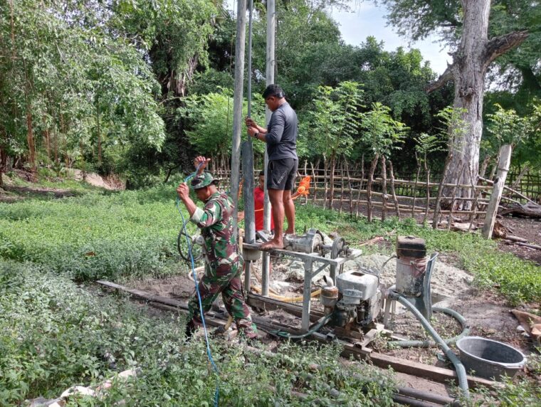 Satgas TMMD Ke- 123 Kodim 1601/Sumba Timur Pacu Pembuatan Sumur Bor