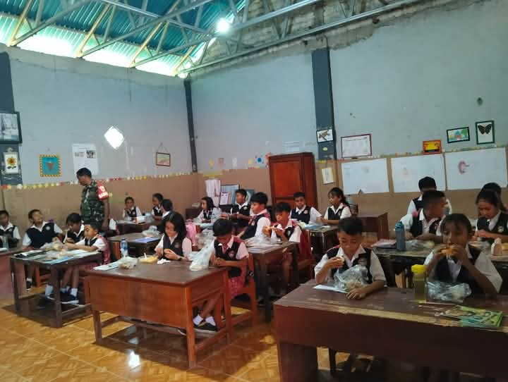 Monitoring Program Makan Bergizi Gratis di Sekolah-sekolah Oleh Babinsa