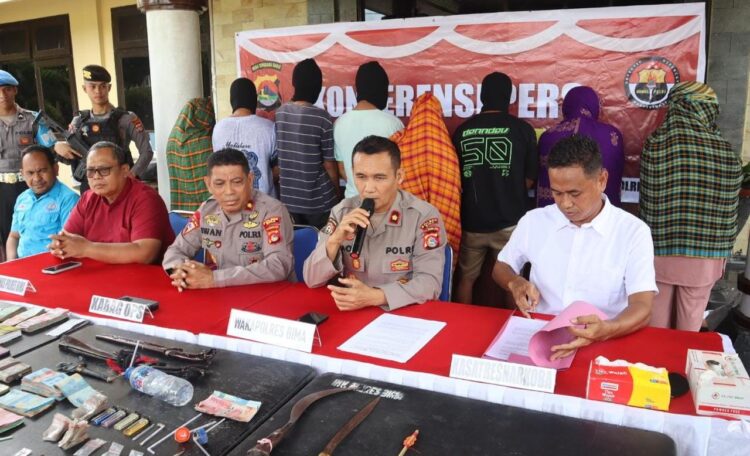 Operasi Ketupat Rinjani 2025, Sat Resnakoba Polres Bima Tangkap Satu Keluarga di Desa Tente