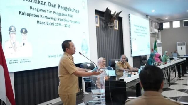 Pelantikan Pengurus TP-PKK Dan Tim Pembina Posyandu Kabupaten Karawang, Tingkatkan Sinergitas Dengan Pemda