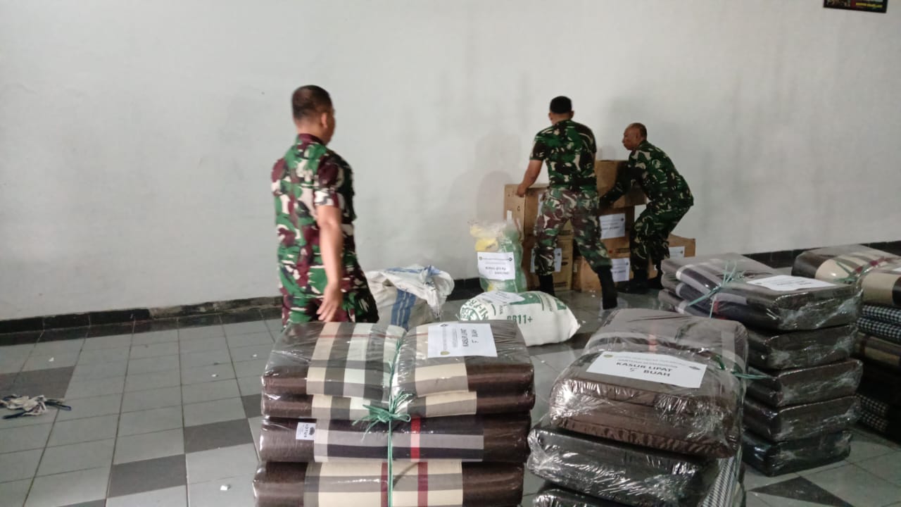 Kodim 0607/ Kota Sukabumi Salurkan Bantuan Bencana Myanmar