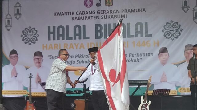 Kwarcab Pramuka Kabupaten Sukabumi Sertijab Ketua Mabicab, Sekaligus Halal Bihalal
