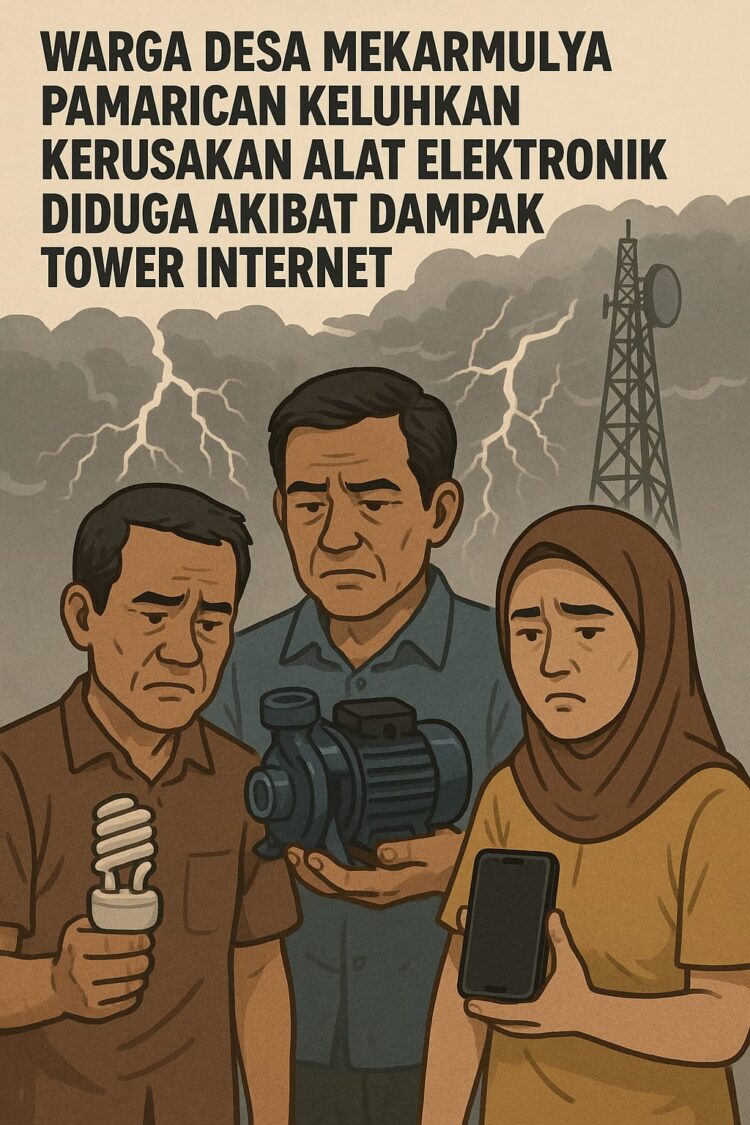 Warga Desa Mekarmulya Pamarican Keluhkan Kerusakan Alat Elektronik Diduga Akibat Dampak Tower Internet Warga Desa Mekarmulya Pamarican Keluhkan Kerusakan Alat Elektronik Diduga Akibat Dampak Tower Internet