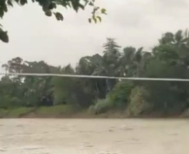 Besi Penyanggah Patah, Jembatan Di Muara Enim Bergoyang Hebat Saat Tertiup Angin