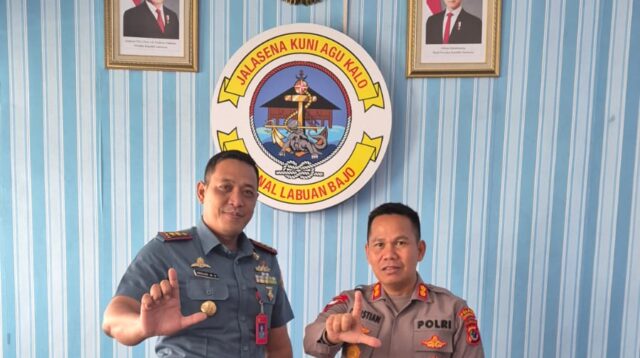 Perkuat Sinergitas TNI-POLRI, Kapolres Mabar Kunjungi Lanal Labuan Bajo