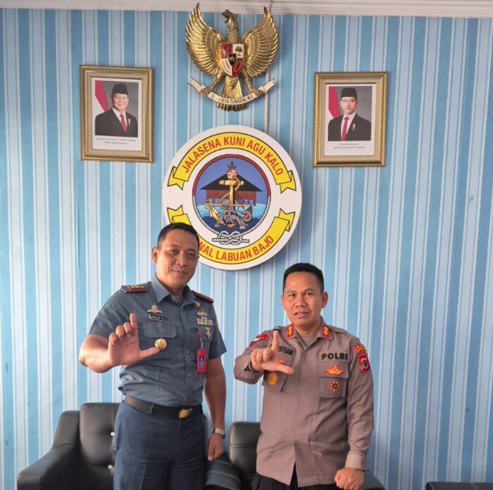 Perkuat Sinergitas TNI-POLRI, Kapolres Mabar Kunjungi Lanal Labuan Bajo