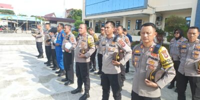 Pimpin Anev Kamtibmas Sekala Serempak Oleh Kapolresta Dengan Apel Bersama