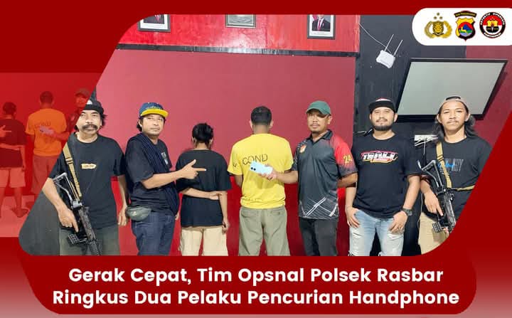 Gerak Cepat Tim Opsnal Polsek Rasbar Ringkus Dua Pelaku Pencurian Handphone Gerak Cepat Tim Opsnal Polsek Rasbar Ringkus Dua Pelaku Pencurian Handphone