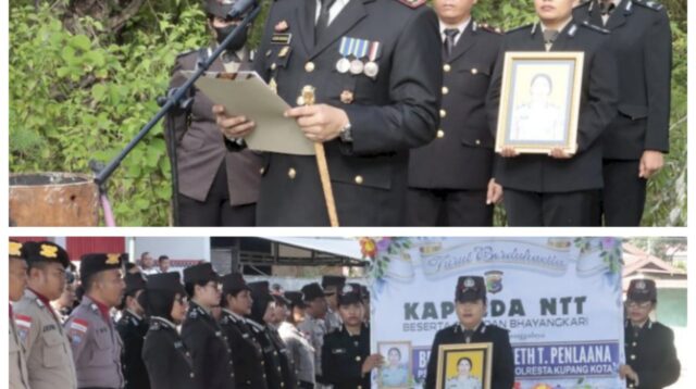 Beri Penghormatan Terakhir, Polres Belu Gelar Upacara Pemakaman Polwan Polresta Kupang Kota, Bripka Margareth T. Penlaana