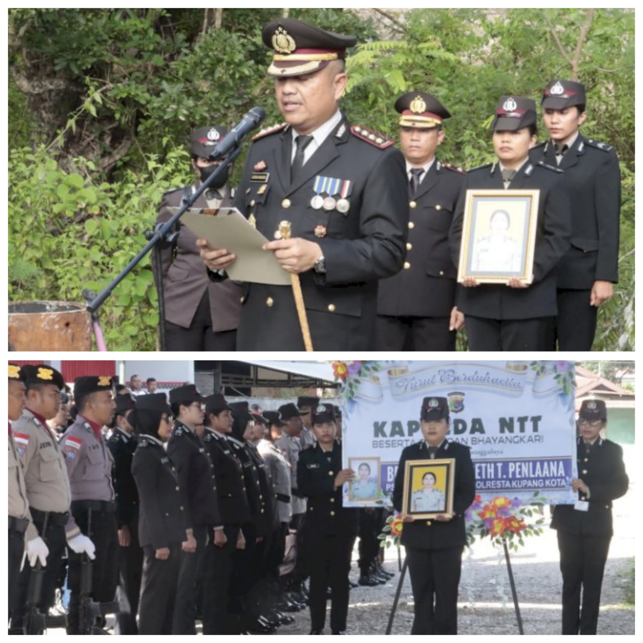 Beri Penghormatan Terakhir, Polres Belu Gelar Upacara Pemakaman Polwan Polresta Kupang Kota, Bripka Margareth T. Penlaana