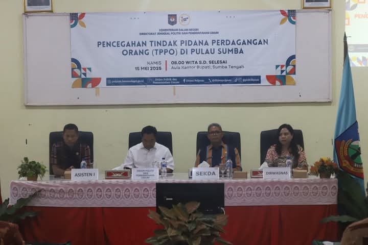 Sekda Sumba Tengah Hadiri Rapat Koordinasi Pencegahan TPPO SE-Pulau Sumba