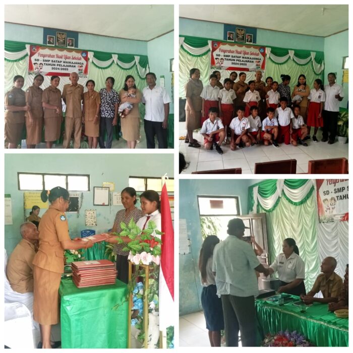 Penerima Kelulusan Hasil Ujian Sekolah Siswa Kelas VI dan IX SD-SMPN Satap Waikajanga,Siswa Bersiap Menuju Jenjang Pendidikan Selanjutnya