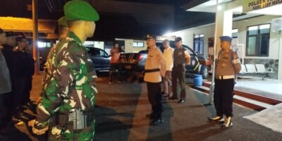 Jelang Takbiran, Polsek Pamarican Kerahkan Kekuatan Gabungan Jaga Kamtibmas