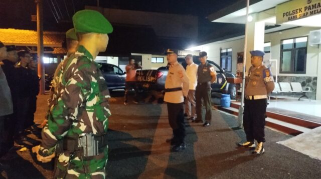 Jelang Takbiran, Polsek Pamarican Kerahkan Kekuatan Gabungan Jaga Kamtibmas