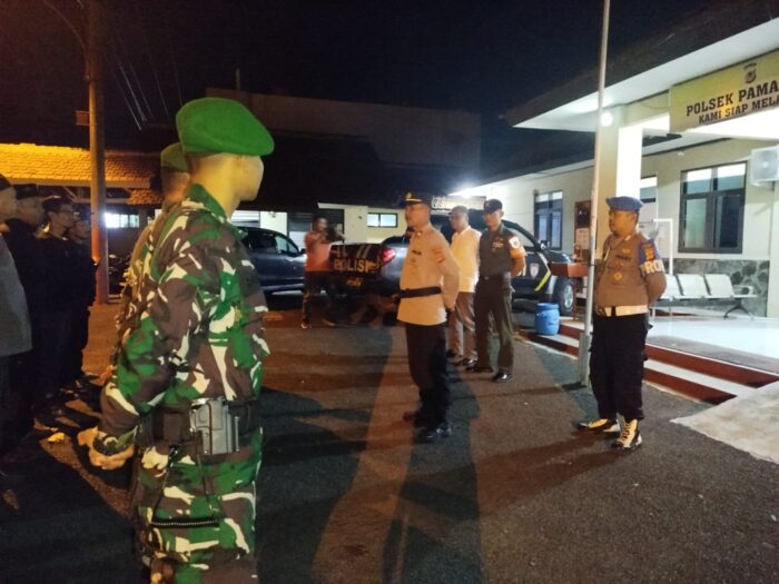 Jelang Takbiran, Polsek Pamarican Kerahkan Kekuatan Gabungan Jaga Kamtibmas