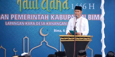 Bupati dan Wakil Bupati Bima Shalat Idul Adha 1446 H di Lapangan Kara Bolo