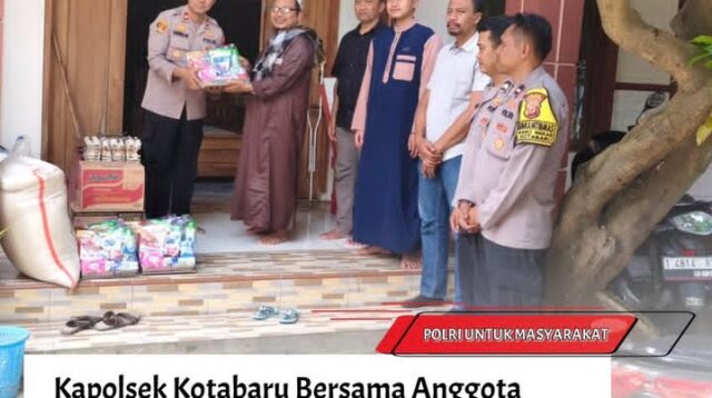 Polsek Kotabaru Polres Karawang Gelar Bakti Sosial dalam Rangka HUT Bhayangkara ke-79 ke Pondok Pesantren Al Bayan Desa Pucung
