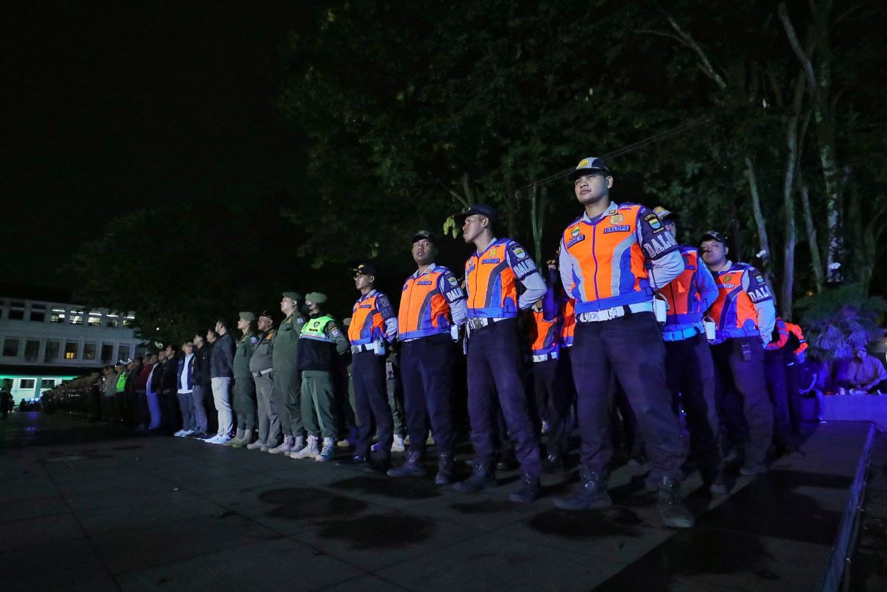 Pemkot Bandung dan Forkopimda Gelar Patroli Gabungan Skala Besar Jaga Keamanan Kota
