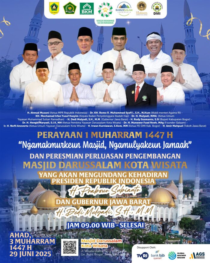 Ribuan Jamaah Hadiri Puncak Peringatan 1 Muharram 1447 H di Masjid Darussalam, Bogor