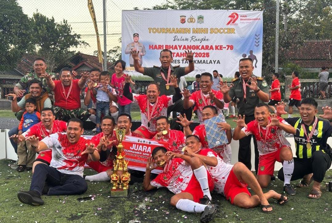 Sinergi TNI-Polri Bersinar di Lapangan, Kodim FC Menangi Turnamen Hari Bhayangkara Ke-79