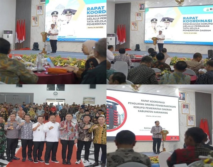 Rakor Sinergitas Bersama KPK RI, Pemkab Karawang Komitmen Wujudkan Pemerintahan Yang Transparan