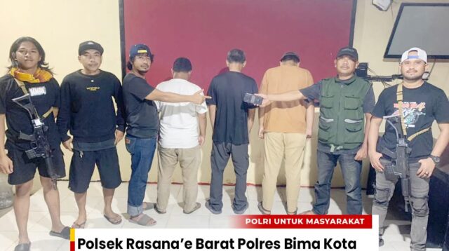 Tim Opsnal Polsek Rasbar Meringkus Tiga Orang Terduga Pencurian Hp di Taman Amahami