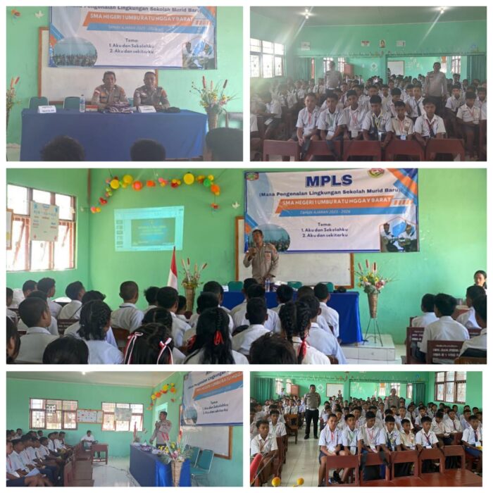 Polsek Katikutana Memberikan Materi di 4 Sekolah SMA/SMTK Masa Pengenalan Lingkungan Sekolah (MPLS)