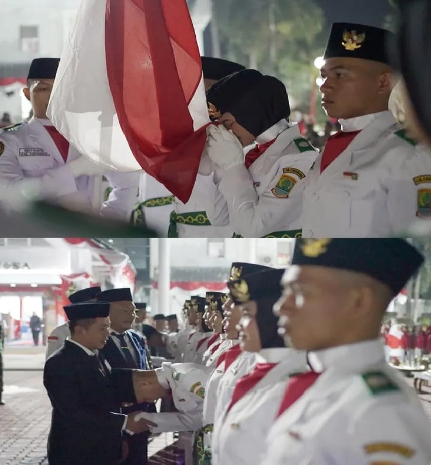 Pengukuhan Paskibraka Kabupaten Karawang, Bupati Aep: Selamat dan Terima Kasih