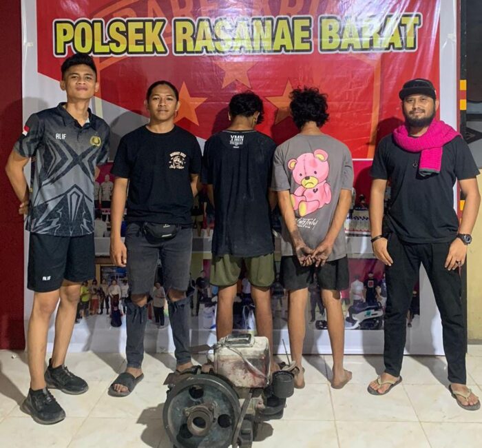 Spesialis Pencuri Mesin Diesel Molen di Bima Kota Ditangkap Tim Opsnal Polsek Rasanae Barat